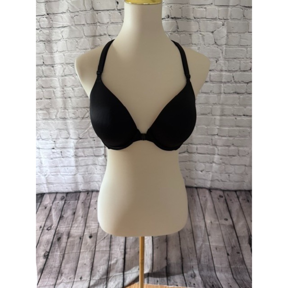 Victoria's Secret PINK Wear Everywhere Push-Up Bra Black 36C Caged Back